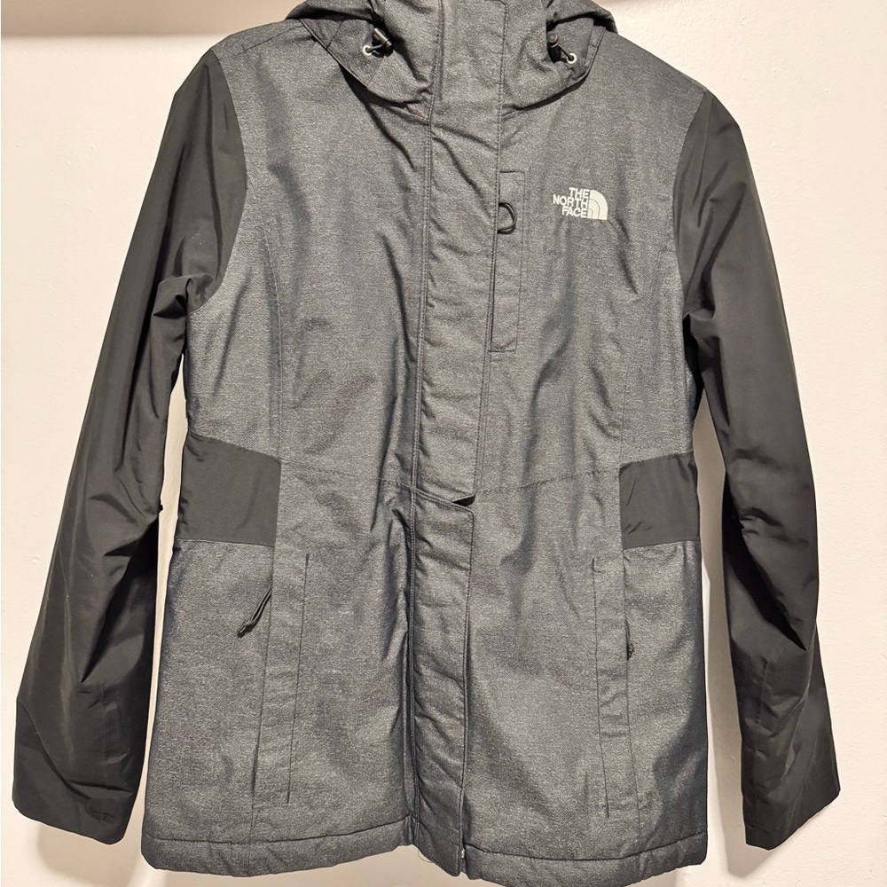The North Face Charcoal and Black Hooded Jacket